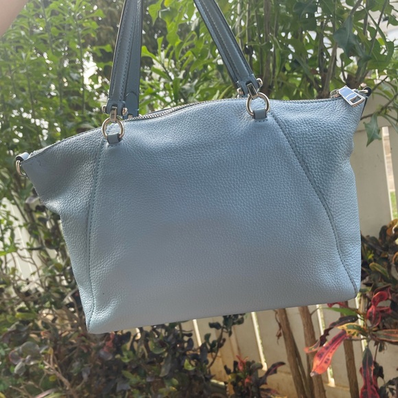 Coach Light Blue Leather hand bag - Picture 3 of 6